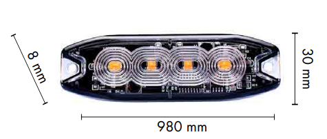 LED estroboscópica 4xLED